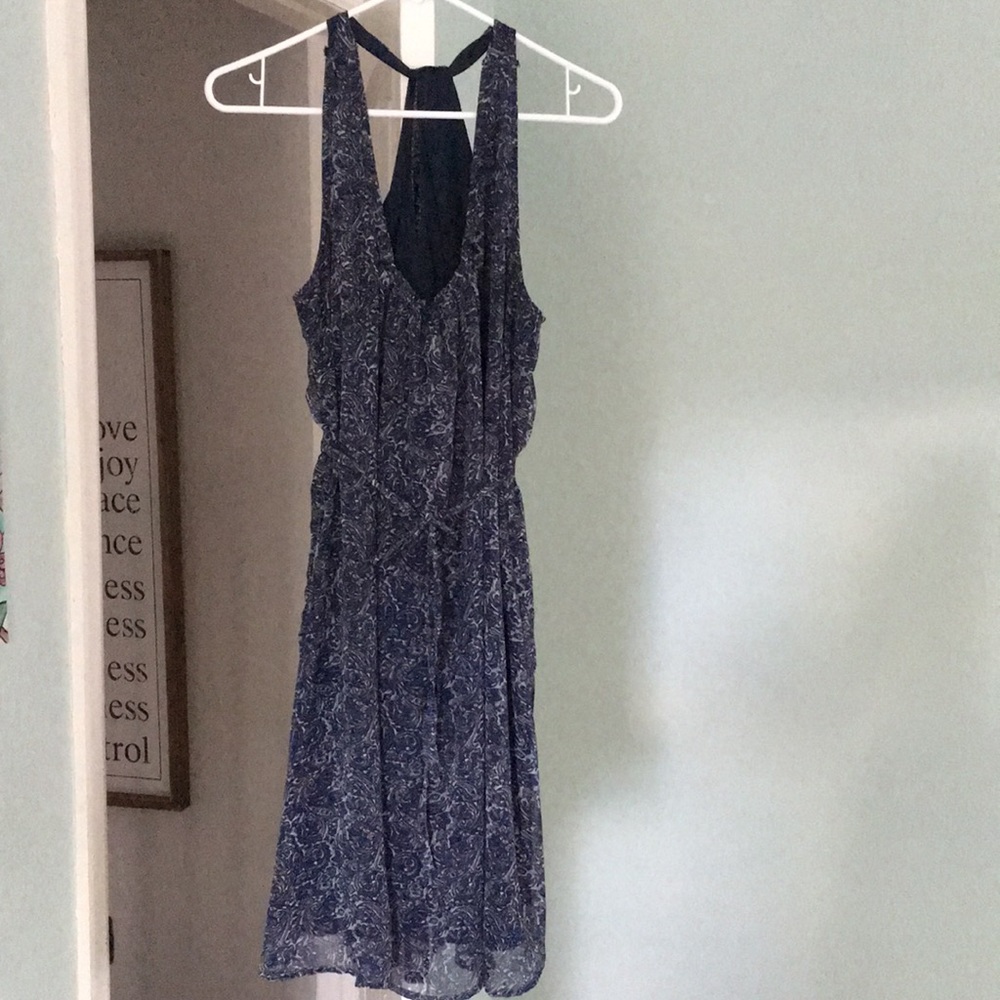 Navy floral dress